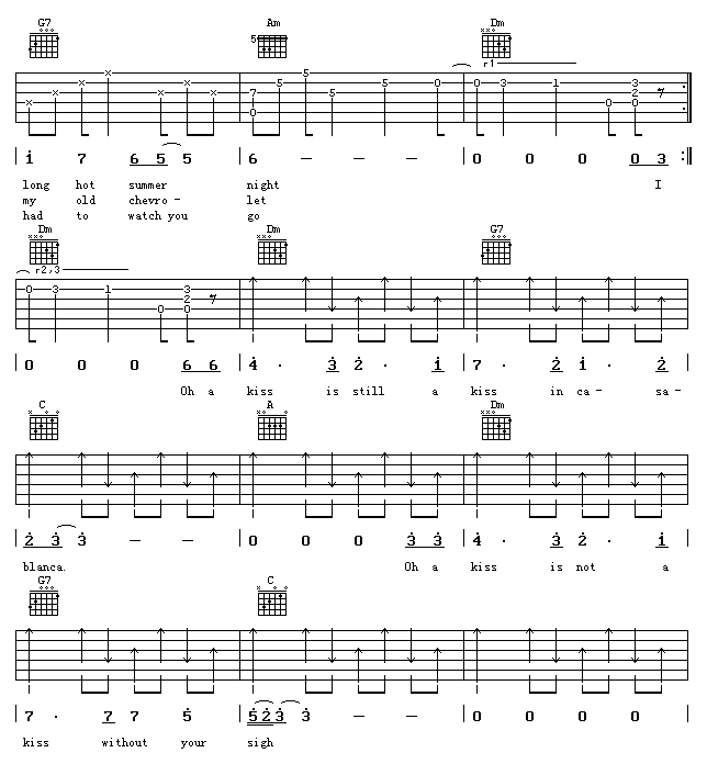 卡萨布兰卡吉他谱第(3)页