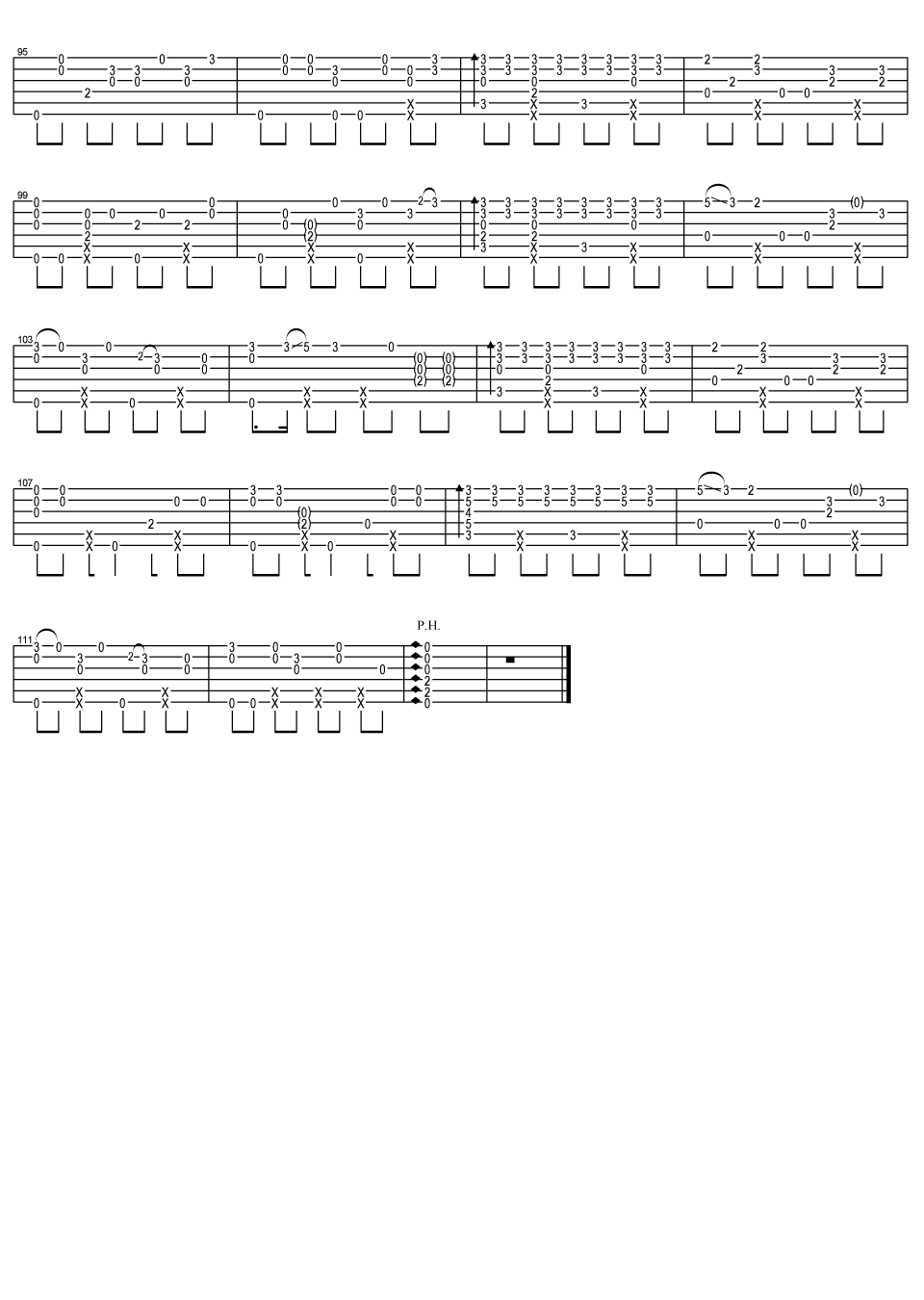 谎言吉他指弹谱第(4)页