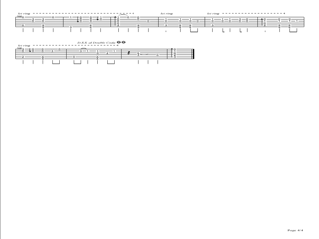 lonely吉他指弹谱简单版第(4)页