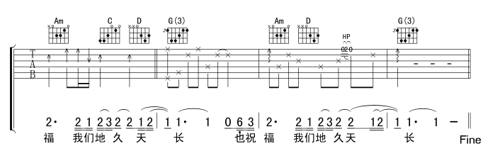 烛光吉他谱G调第(4)页