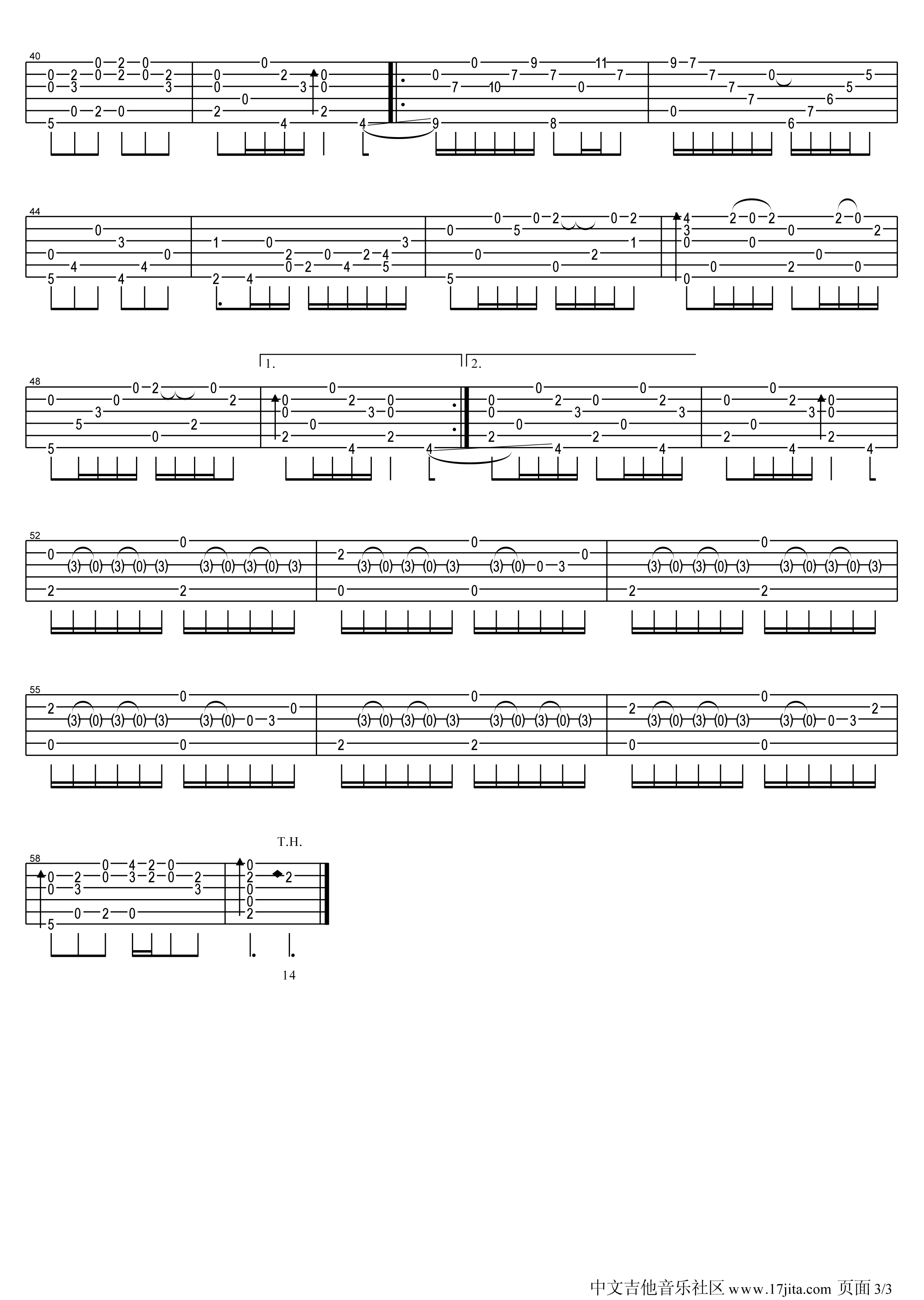 kujira吉他指弹第(3)页
