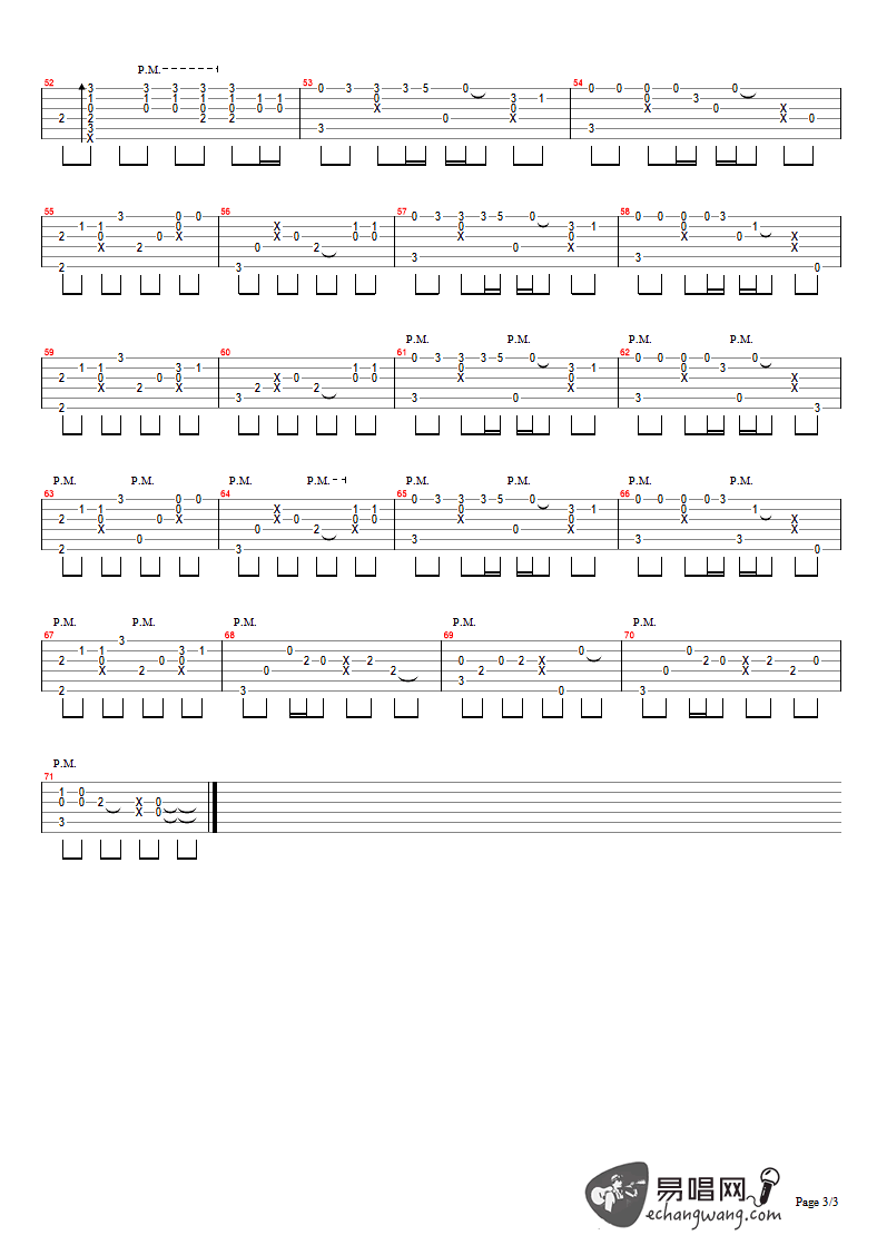 如约而至指弹吉他谱第(3)页