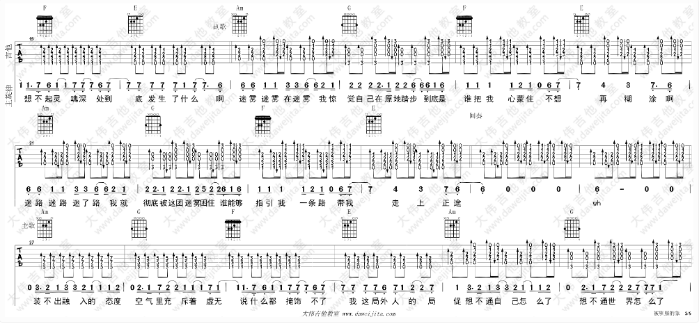 被驯服的象吉他谱大伟版第(2)页