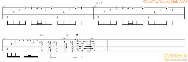 长城吉他谱简单版第(3)页