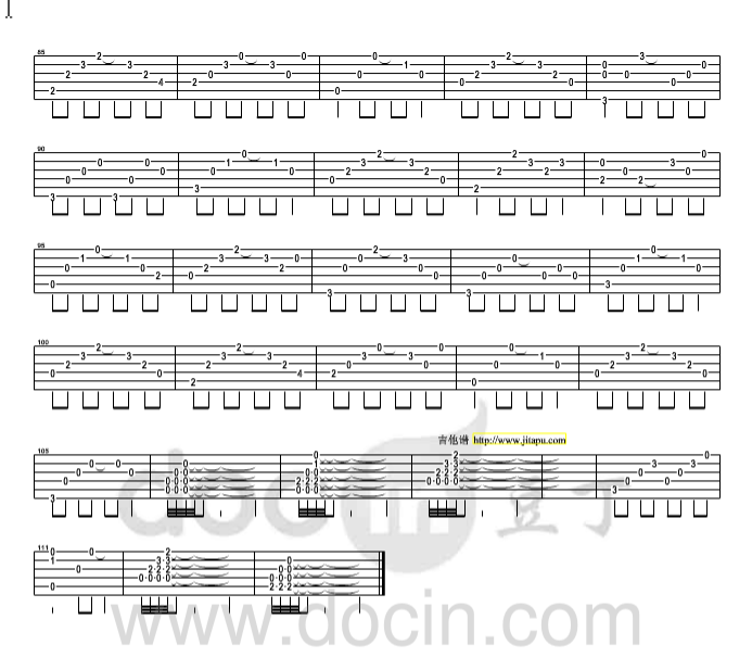 起床吉他指弹谱第(3)页