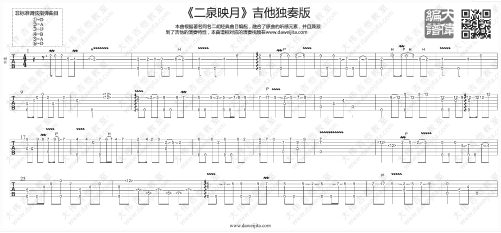 二泉映月吉他指弹谱第(2)页