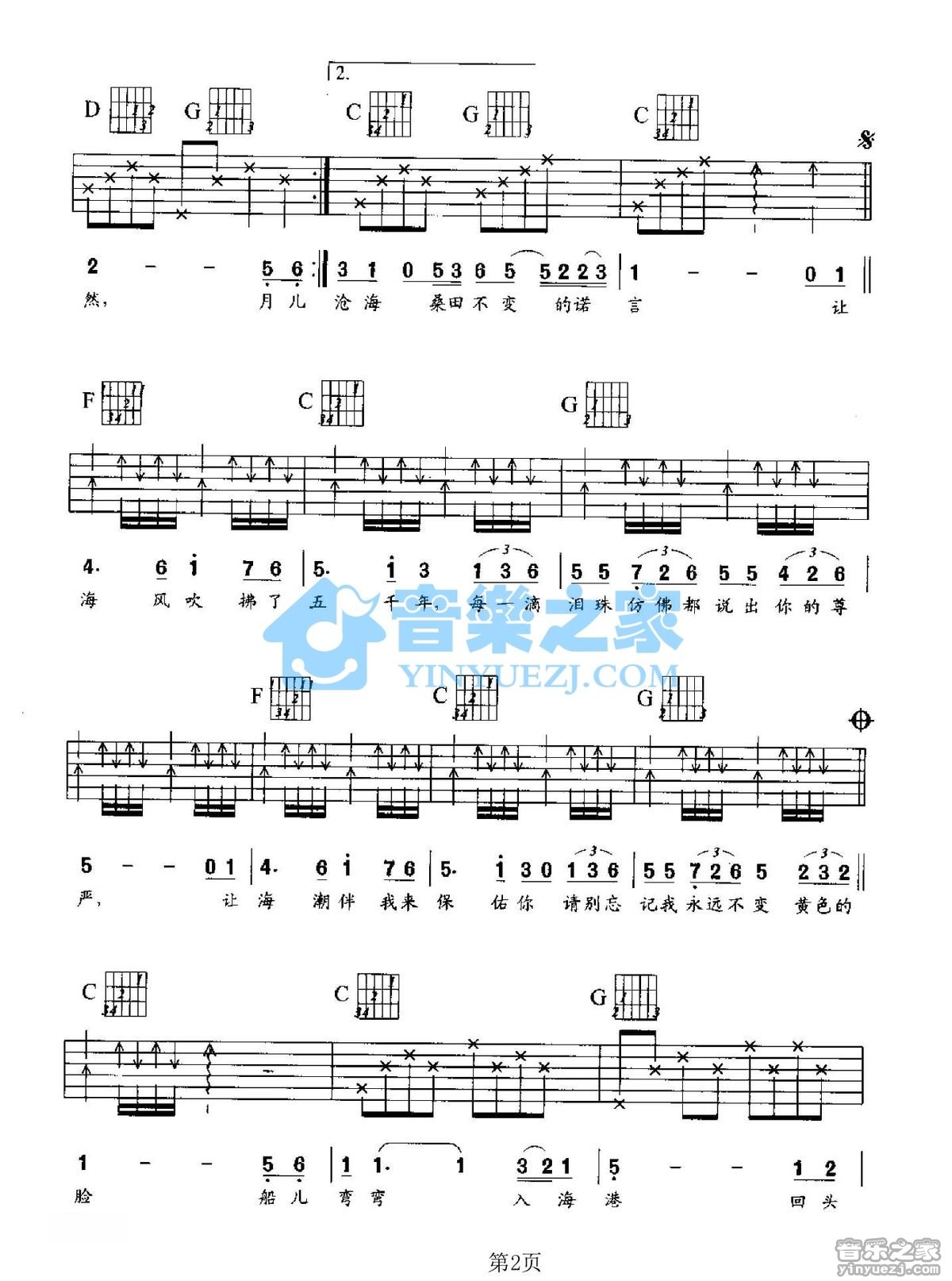 东方之珠吉他谱第(2)页