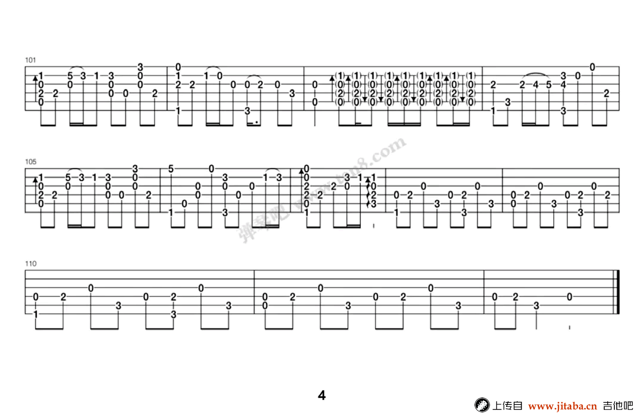打上火花吉他谱第(4)页