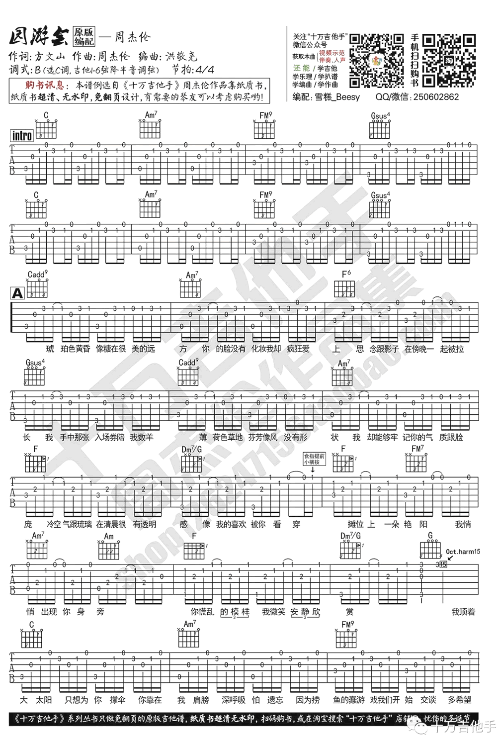 园游会吉他谱C调第(1)页