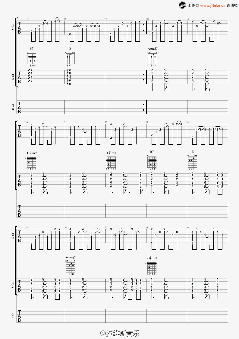 失之城吉他指弹谱第(2)页