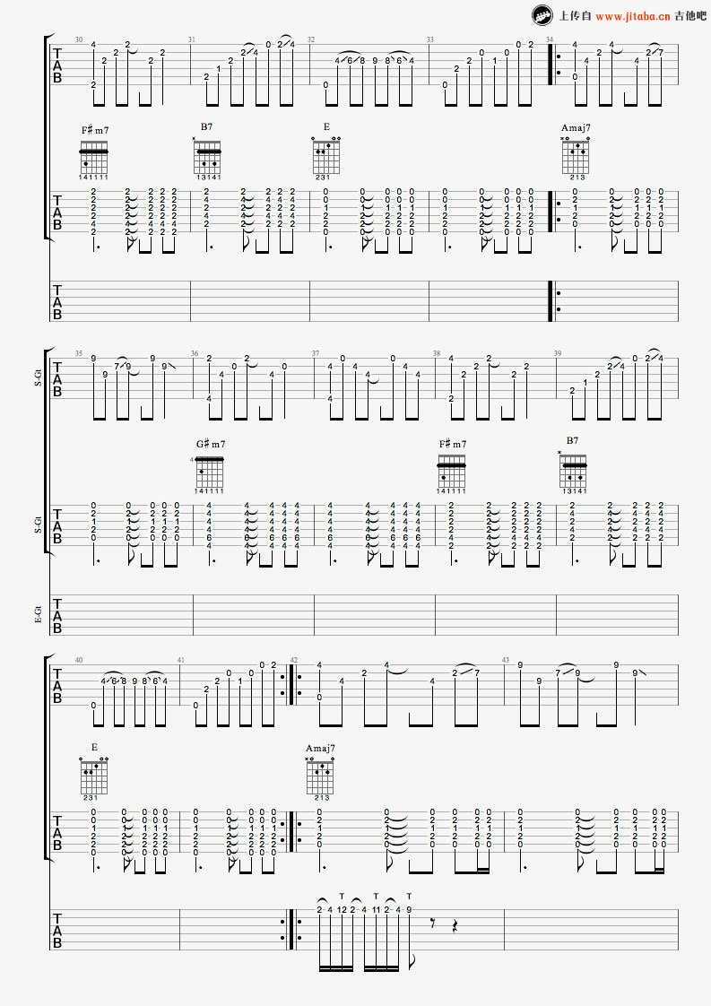 失之城吉他指弹谱第(3)页