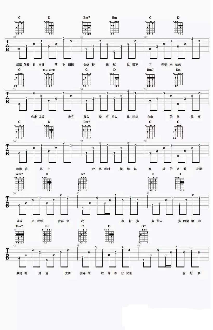 好多多的云吉他谱第(3)页