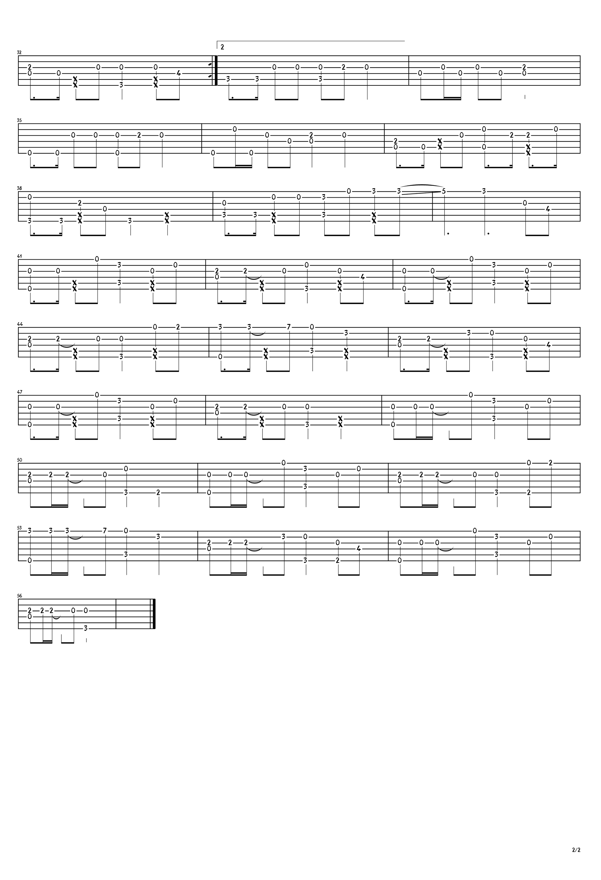 WayBackHome指弹吉他谱第(2)页