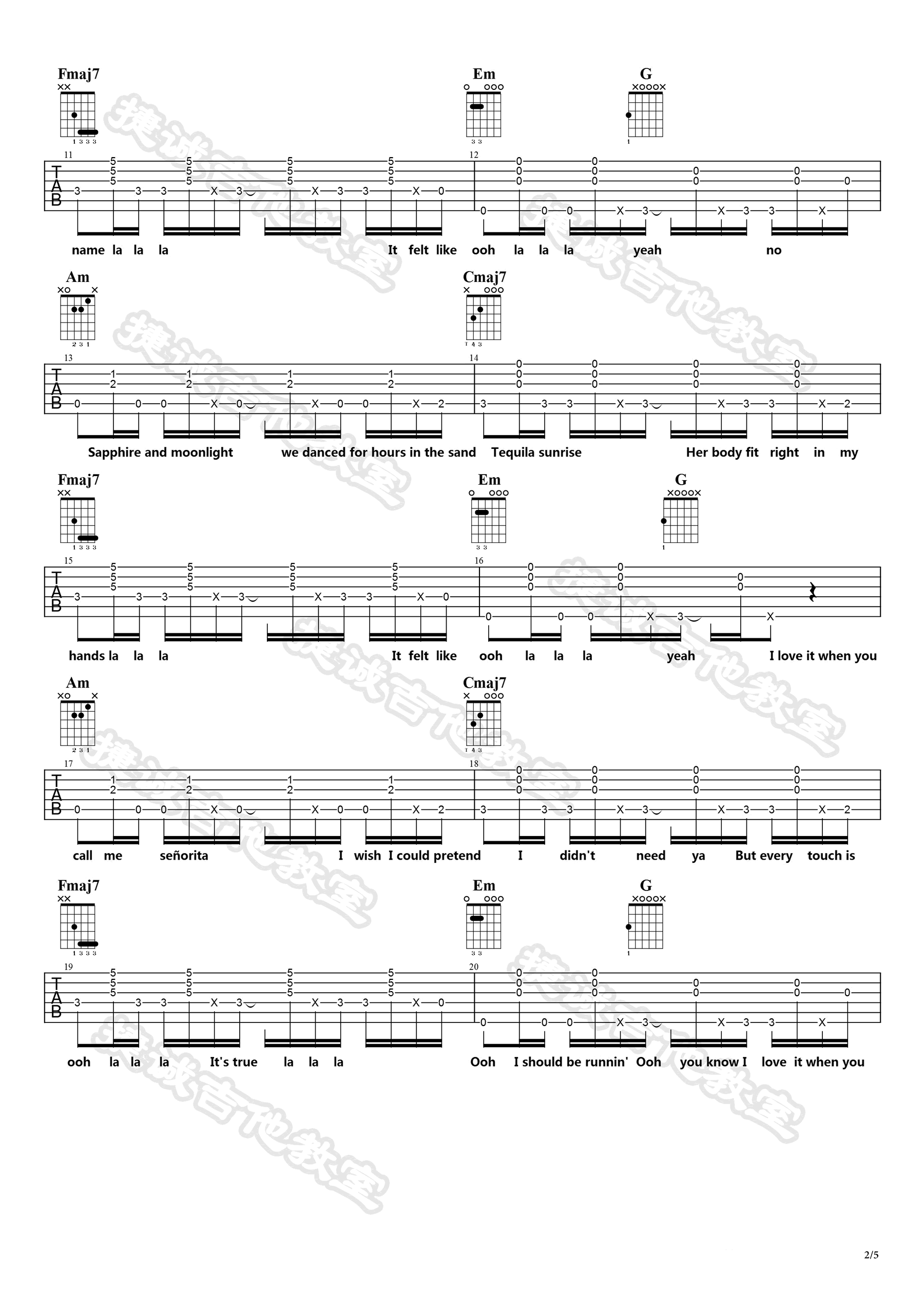 Senorita吉他谱第(2)页