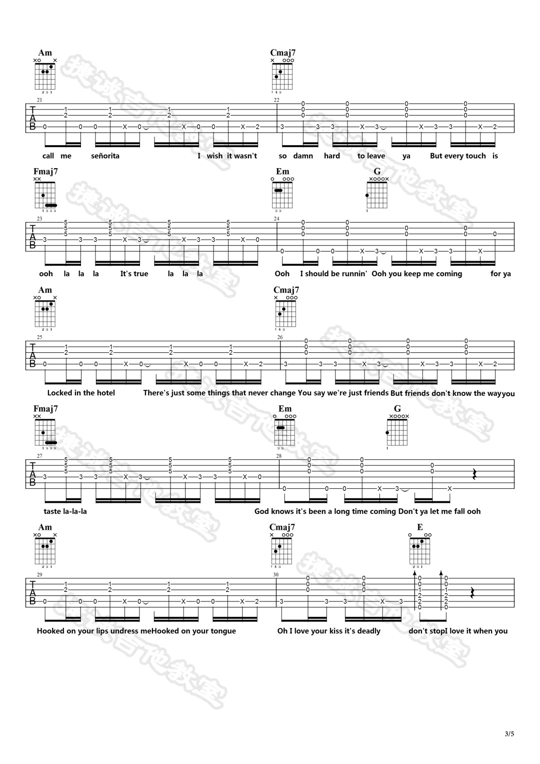 Senorita吉他谱第(3)页