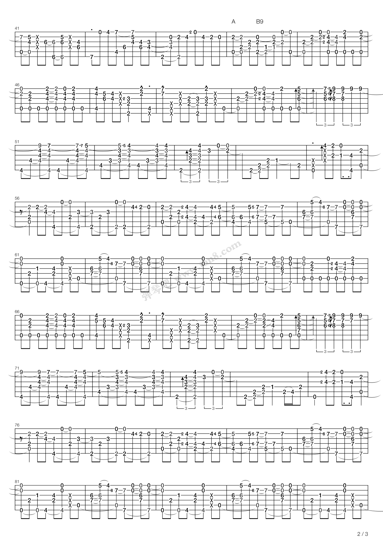 mombasa吉他指弹谱第(2)页