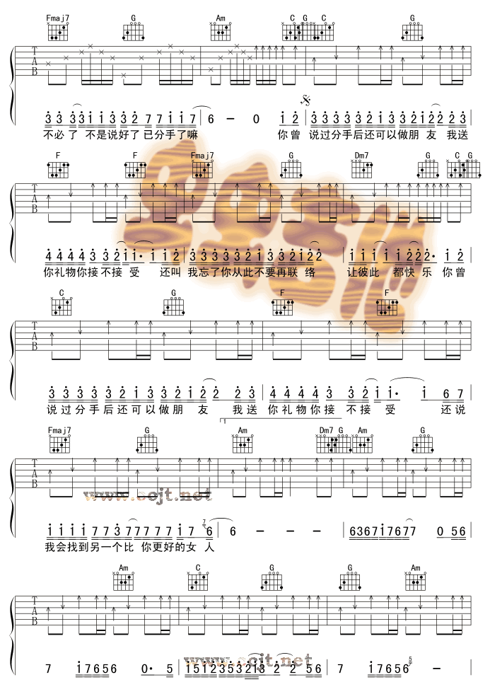 生日礼物吉他谱第(2)页