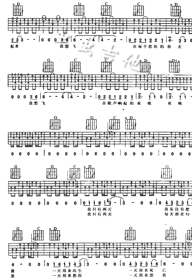两天吉他谱第(2)页