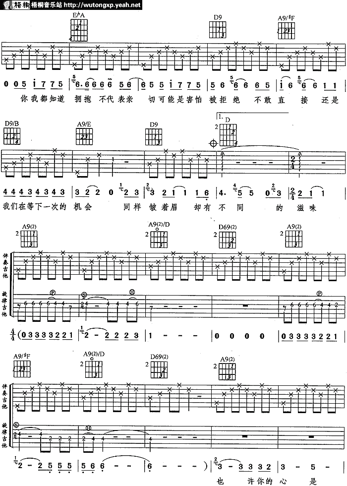 单人房双人床吉他谱第(3)页