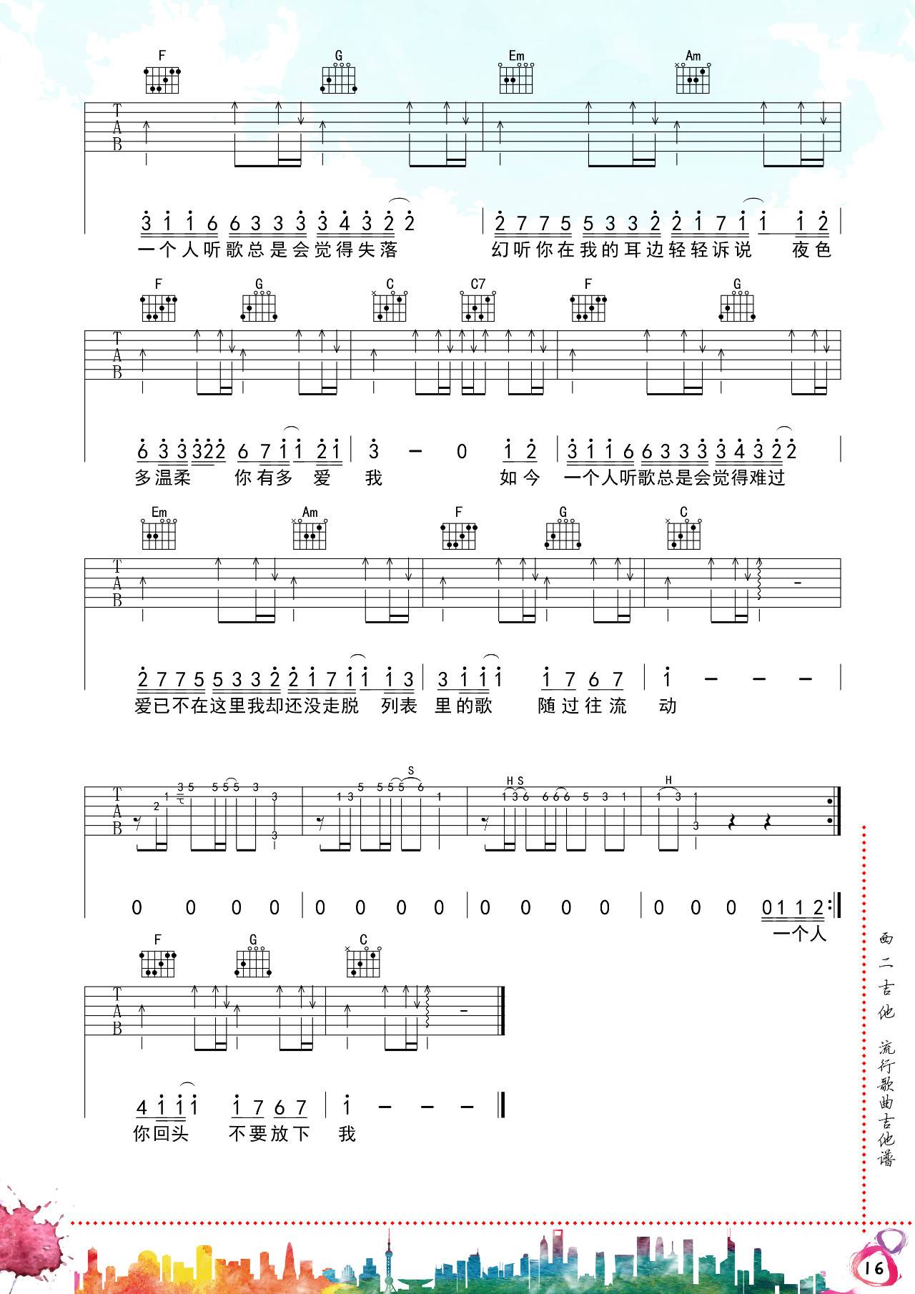 幻听吉他谱C调第(2)页