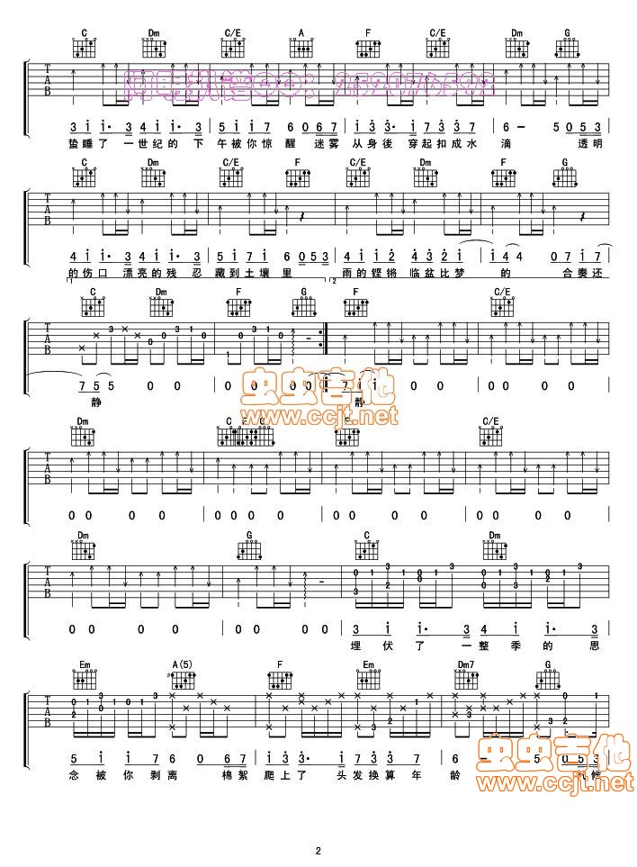 交响梦吉他谱第(2)页