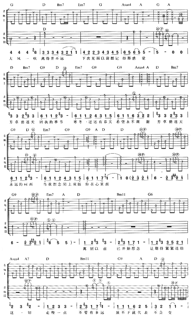 永远的画面吉他谱第(1)页