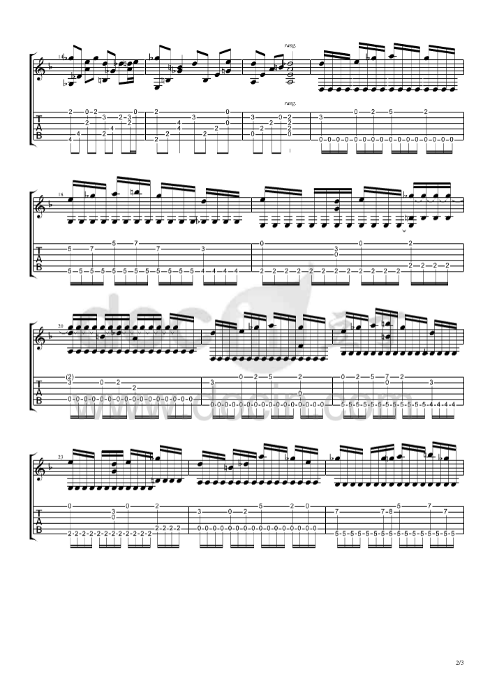 梦语吉他指弹谱第(2)页