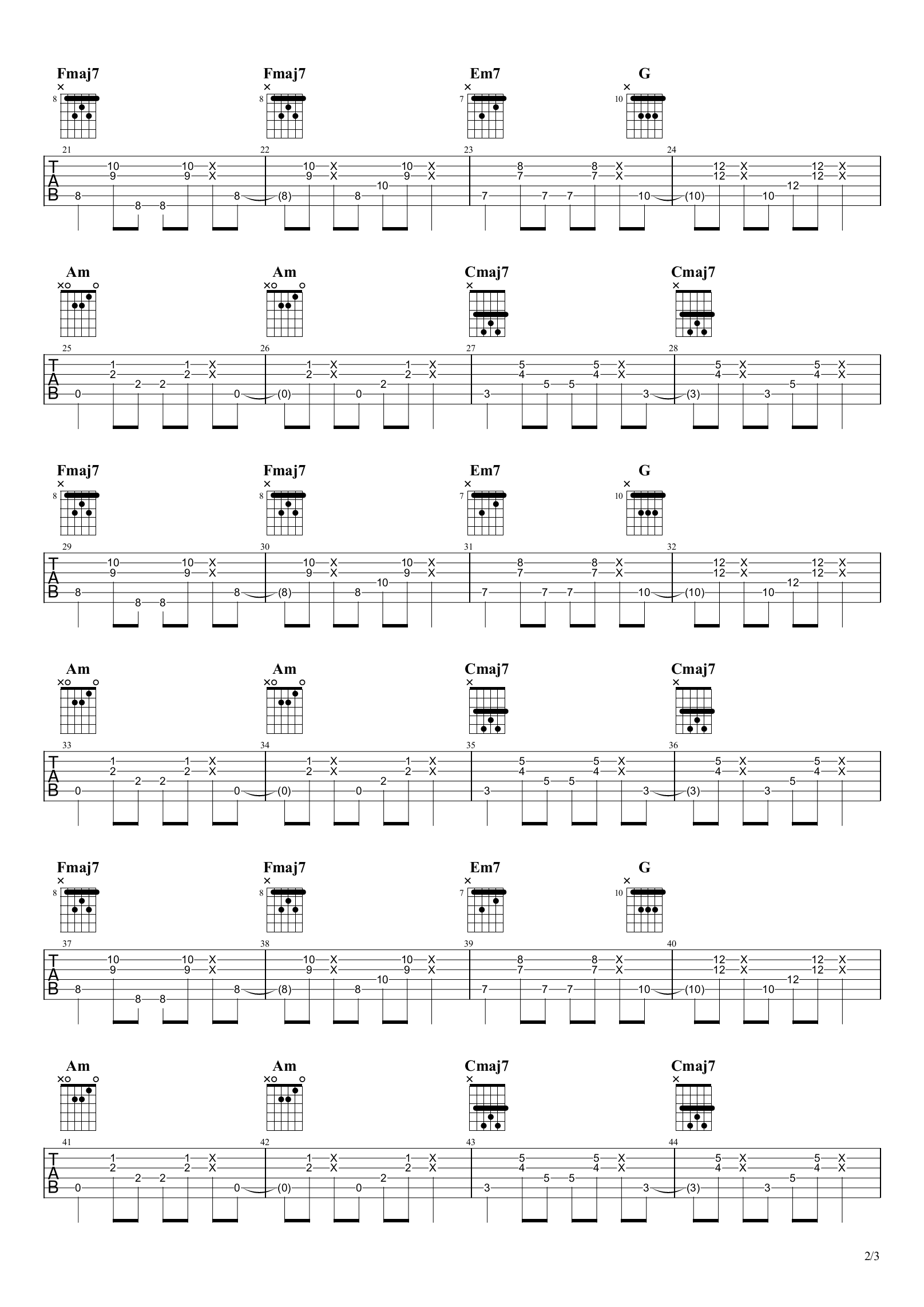 Senorita指弹吉他谱第(2)页