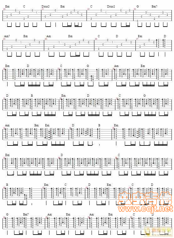 死心塌地吉他谱第(2)页
