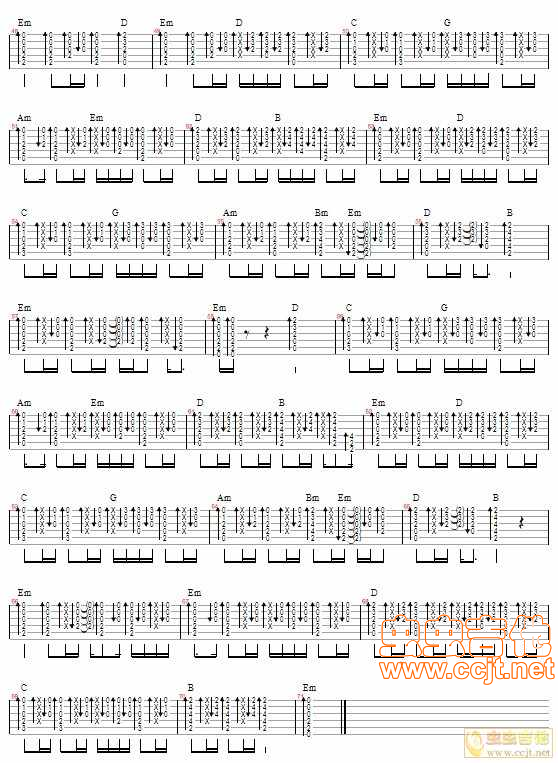 死心塌地吉他谱第(3)页
