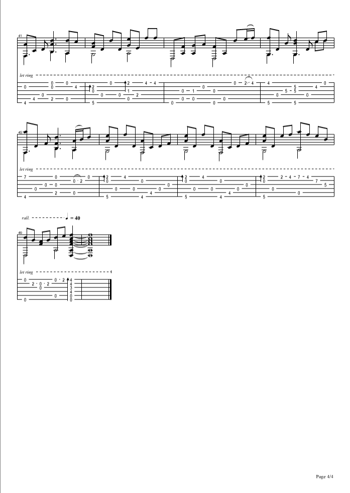 绊吉他指弹谱第(4)页