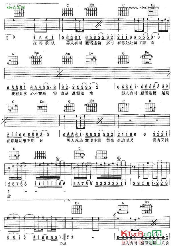 上上签吉他谱第(2)页