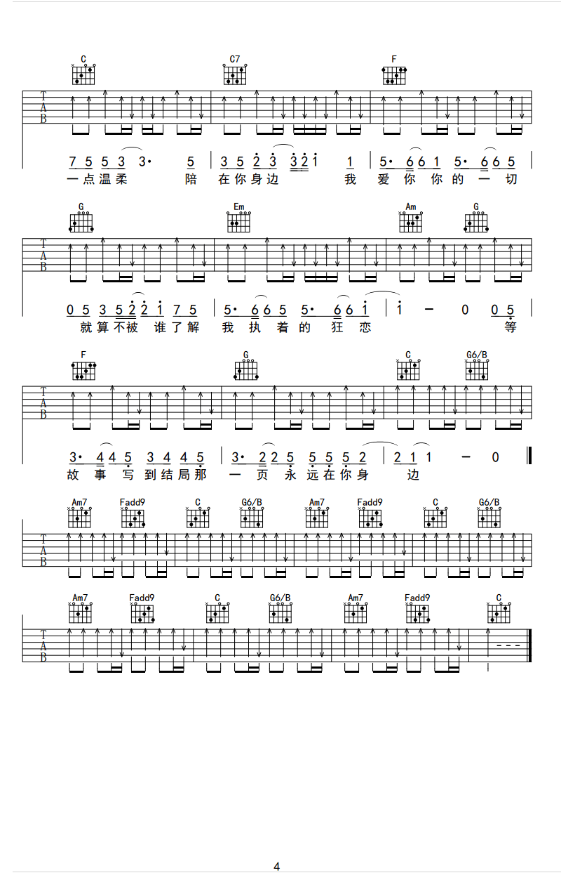 清醒梦境吉他谱第(4)页