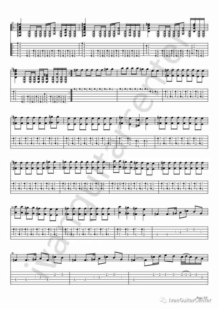 鲸歌吉他指弹谱双吉他版第(3)页