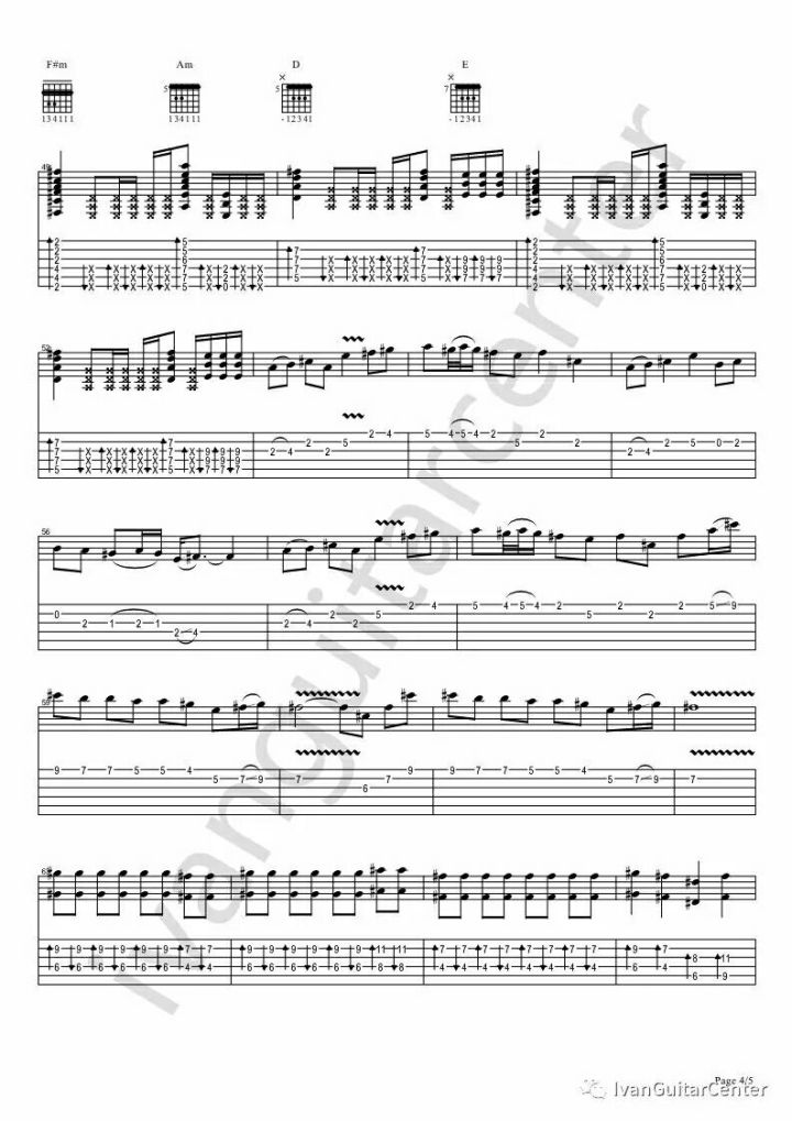 鲸歌吉他指弹谱双吉他版第(4)页