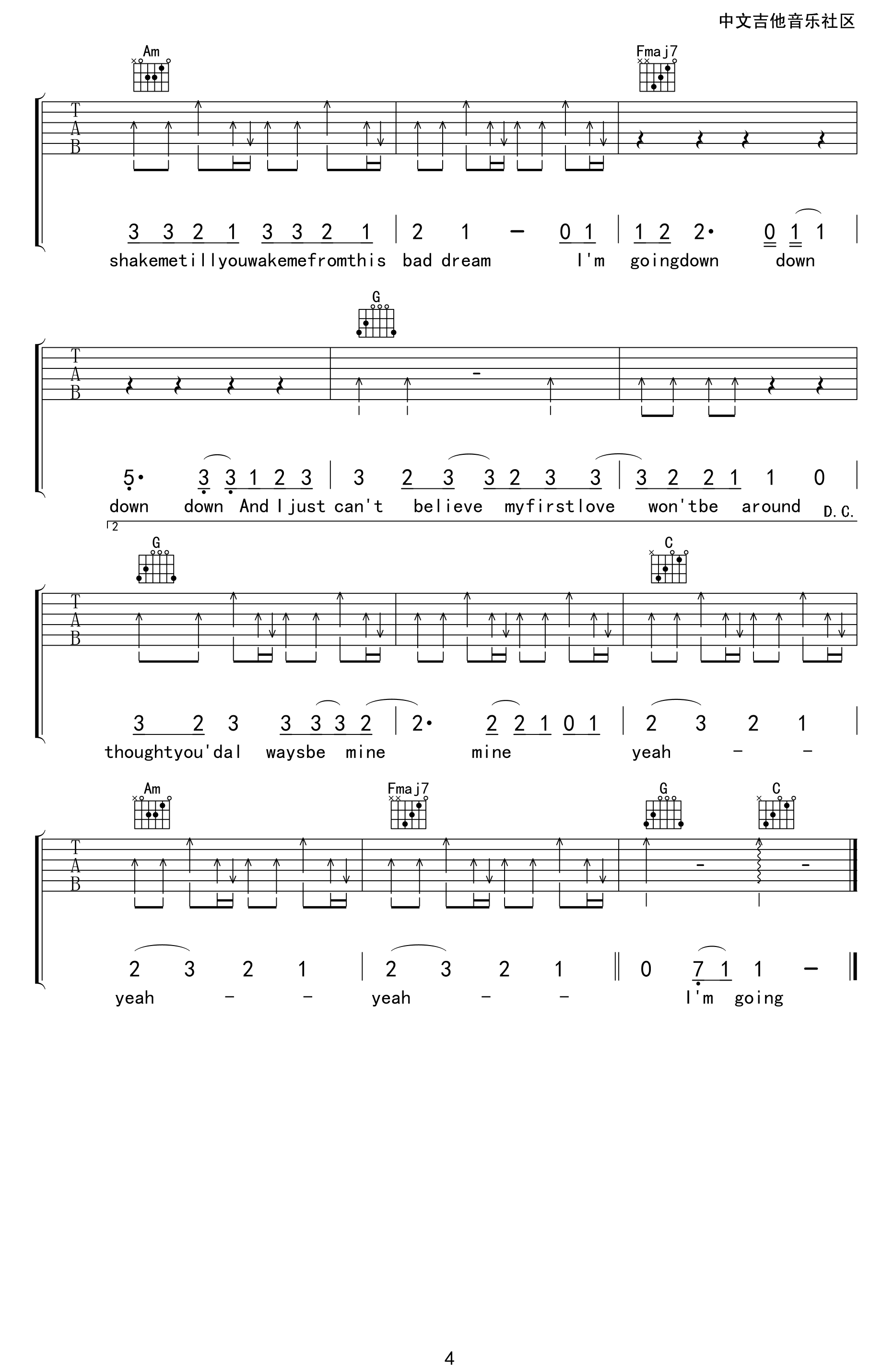 Baby吉他谱第(4)页