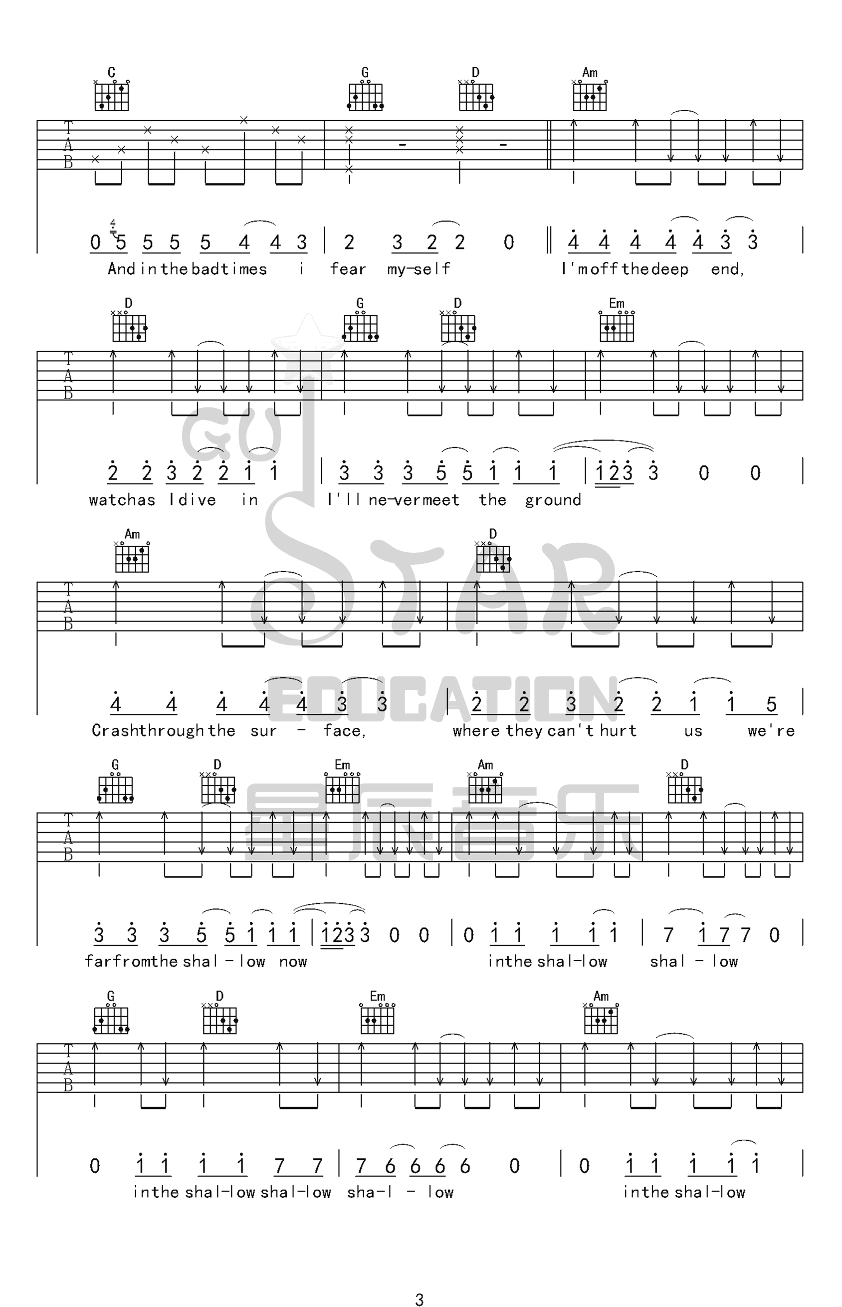 LadyGaga吉他谱第(3)页