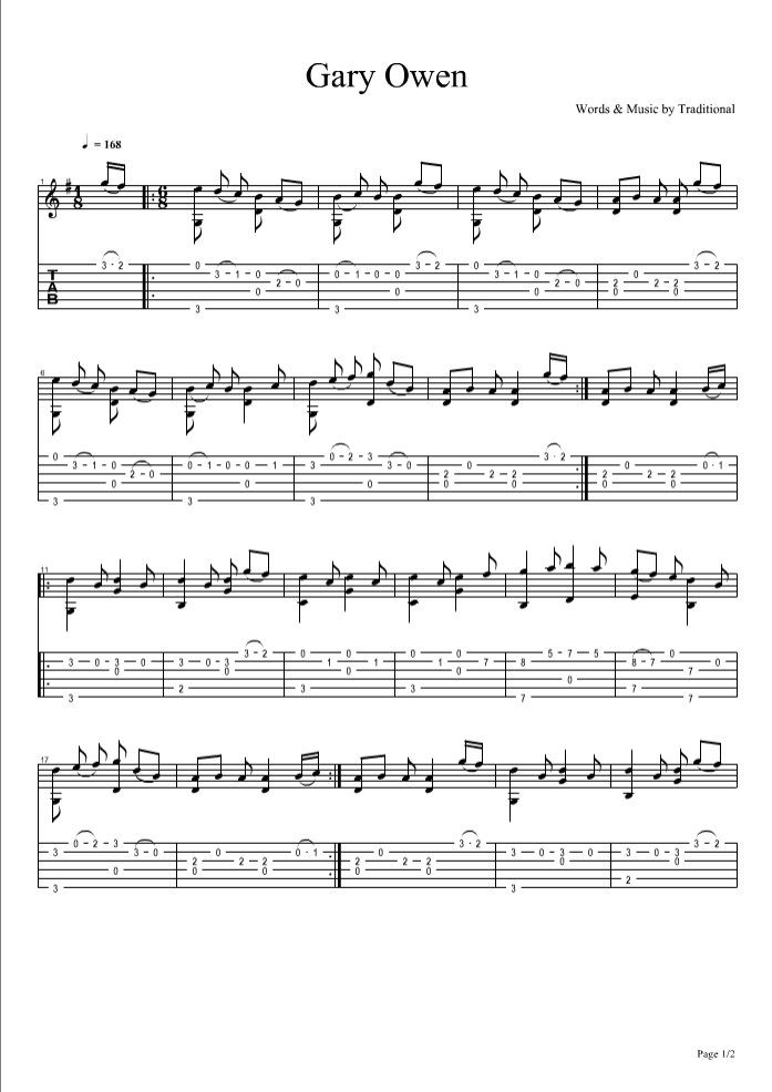 GaryOwen吉他谱第(1)页