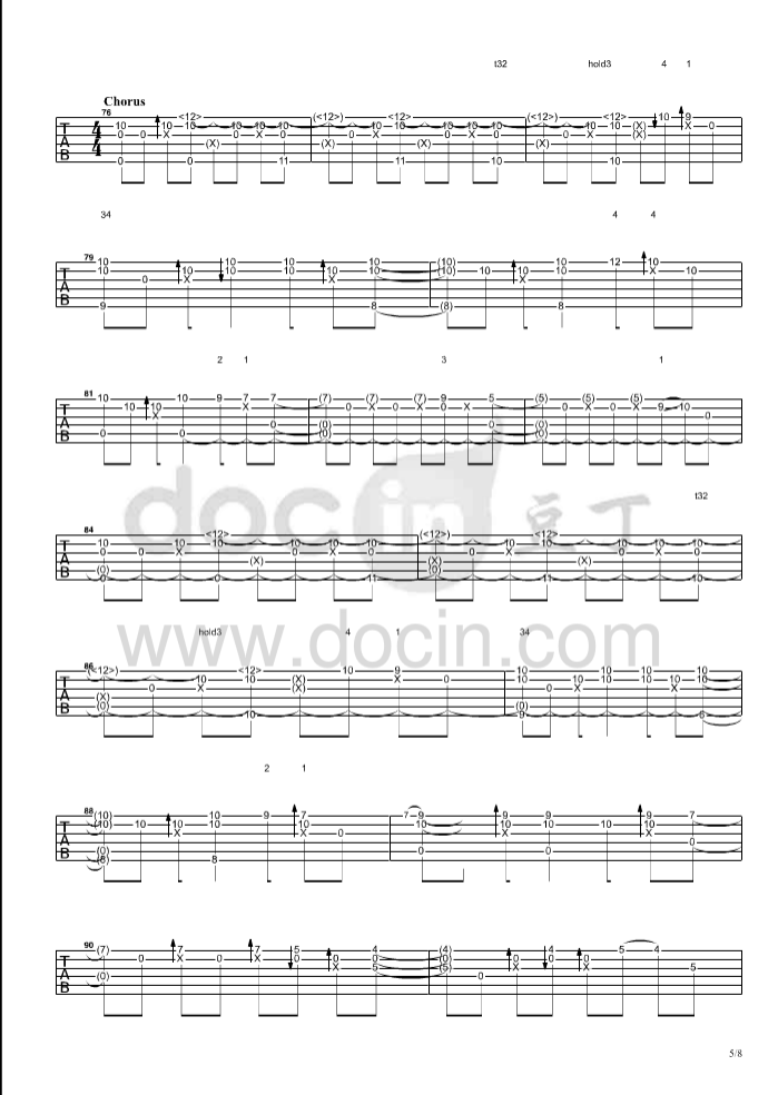 foryou吉他指弹谱第(5)页