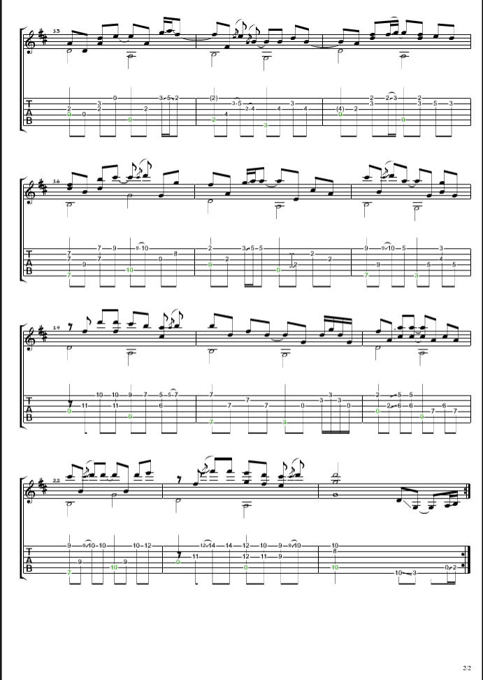 Angel吉他指弹谱第(2)页