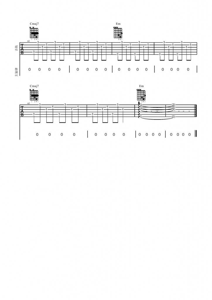 青春吉他谱男声版第(5)页