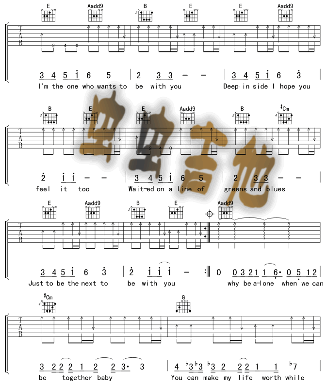 ToBeWithYou吉他谱第(2)页