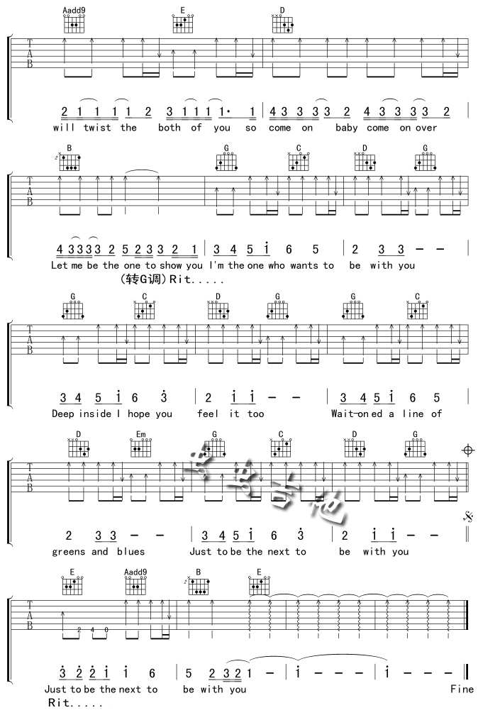 ToBeWithYou吉他谱第(4)页