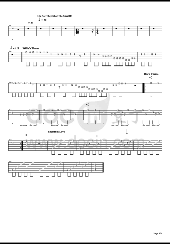 LawOfTheWest吉他指弹谱第(3)页