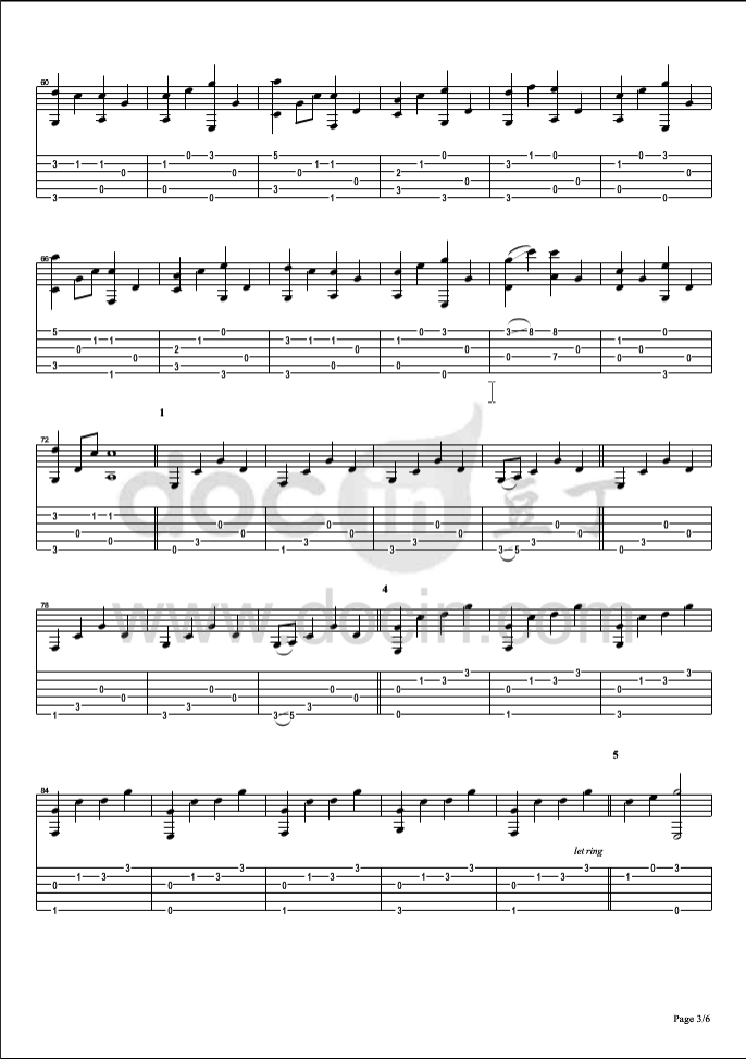 alice吉他指弹谱第(3)页