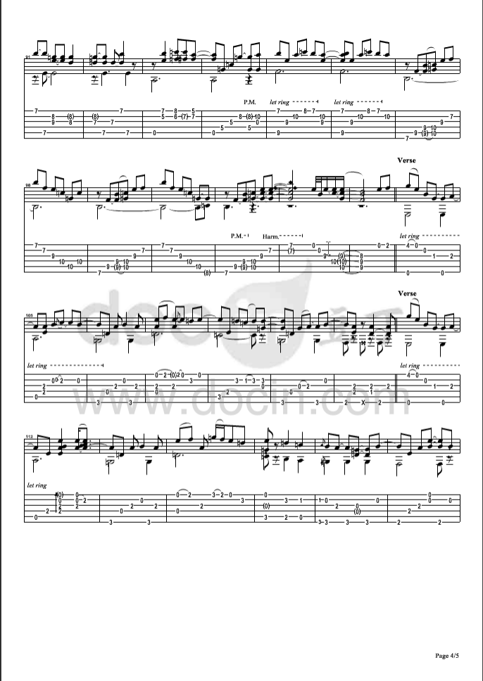 BellaSoave吉他指弹谱第(4)页