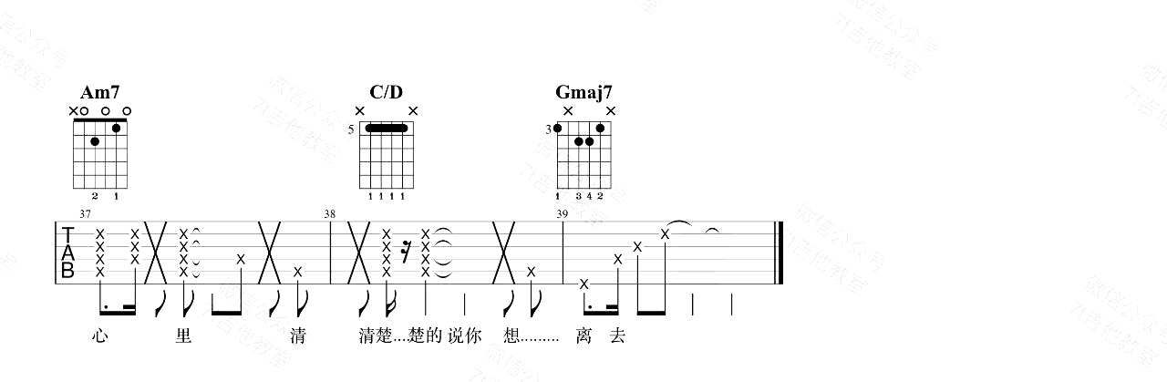 呼吸决定吉他谱G调弹唱谱演示视频第(3)页