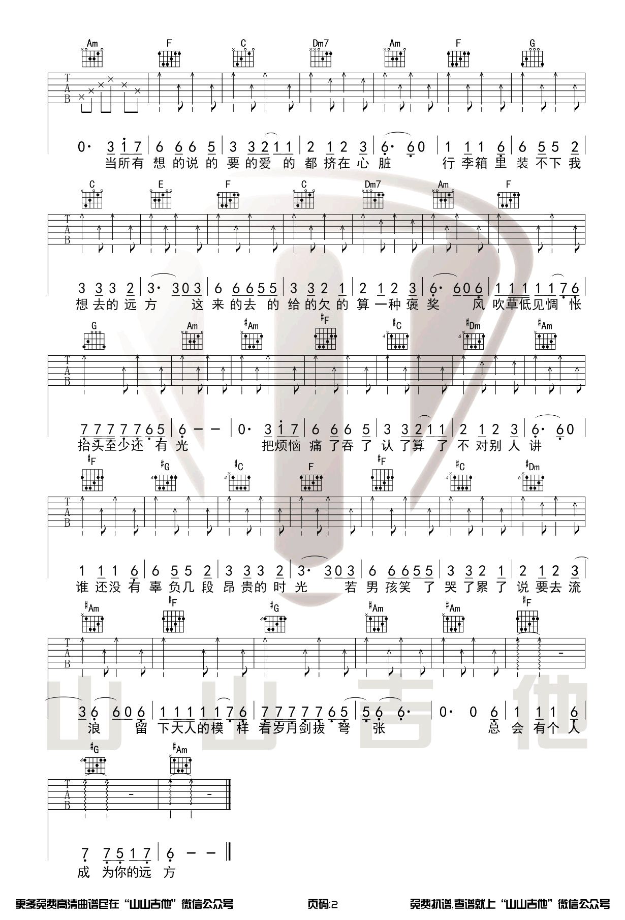 牧马城市吉他谱C调原版视屏演示第(2)页